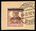 Stamp of Colonies françaises » Sarre 1920, timbres Germania surchargé Y&T n° 1a, n° 11a