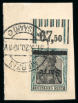 Stamp of Colonies françaises » Sarre 1920, timbres Germania surchargé Y&T n° 1a, n° 11a