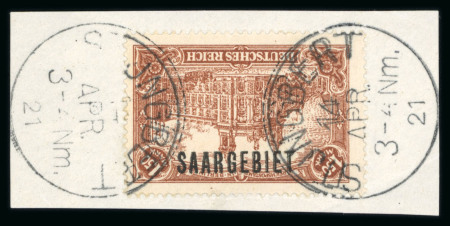 Stamp of Colonies françaises » Sarre 1920, timbre d'Allemagne surchargé Y&T n° 47a surcharge