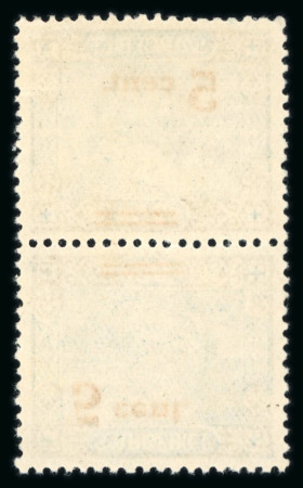 Stamp of Colonies françaises » Sarre 1921, paires tête-bêche Y&T n° 70b, n° 71g et n° 72b