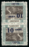 Stamp of Colonies françaises » Sarre 1921, paires tête-bêche Y&T n° 70b, n° 71g et n° 72b