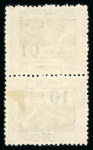 Stamp of Colonies françaises » Sarre 1921, paires tête-bêche Y&T n° 70b, n° 71g et n° 72b