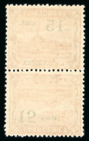 Stamp of Colonies françaises » Sarre 1921, paires tête-bêche Y&T n° 70b, n° 71g et n° 72b