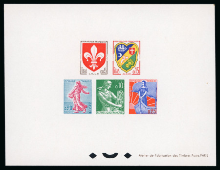 Stamp of France » Émissions à partir de 1900 1960, série nouveaux Francs Y&T n° 1230-1234A superbe