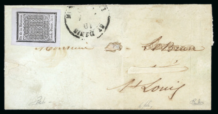 Stamp of Colonies françaises » Réunion 1852, Réunion n°2a 30 c noir sur azuré variété "X vertical