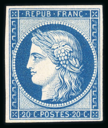Stamp of France » Type Cérès de 1849-1850 1849, Cérès non émis Y&T n° 8f réimpression de 1862