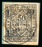 Stamp of Colonies françaises » Diégo-Suarez 1891, timbres taxe Y&T n° 1 et n° 2 oblitérés, signés