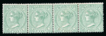 Stamp of Mauritius » 1860-72 De La Rue Issues (SG 46-72) 1863-72 6d blue-green mint strip of four, central stamps mint n.h.
