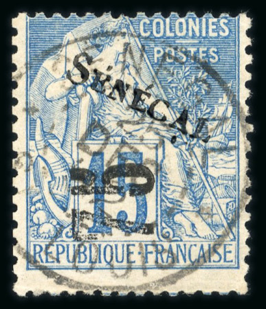 Stamp of Colonies françaises » Sénégal 1892, Y&T n° 6 et n° 7 oblitérés, signés Scheller,
