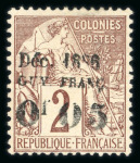 Stamp of Colonies françaises » Guyane française 1886, Y&T n° 2 neuf (*) TB et signé Scheller.