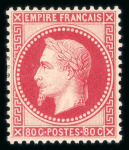 Stamp of France » Empire Lauré 1863-1870 1870, Napoléon lauré Y&T 32d, 80c rose vif neuf *,