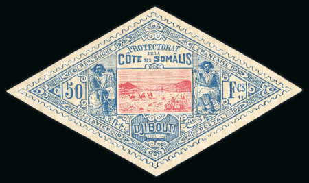 Stamp of Colonies françaises » Côtes des Somalis 1894, caravanes de sauniers Y&T n° 21 50f neuf *, très