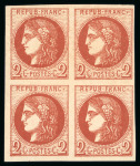 Stamp of France » Emission de Bordeaux 1870 1870, Cérès Bordeaux Y&T n°40Bf, 2c rouge-brique foncé