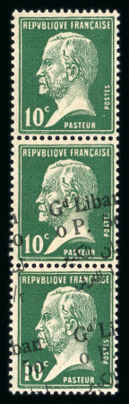 Stamp of Colonies françaises » Grand Liban Grand Liban : 1924, Pasteur 10c vert, bande verticale