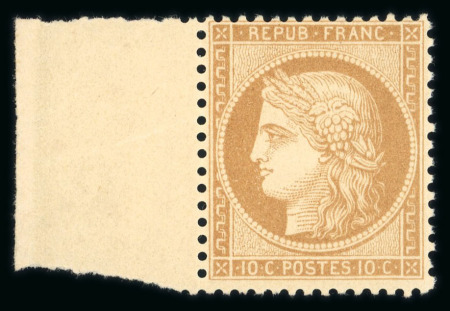 Stamp of France » Siège de Paris 1870 1870, Siège Y&T n°36, 10c bistre, neuf ** gomme d'origine