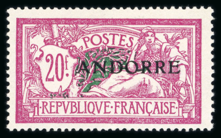 Stamp of Colonies françaises » Andorre (Poste française) 1931, première série Y&T n° 1-23 complète neufs **