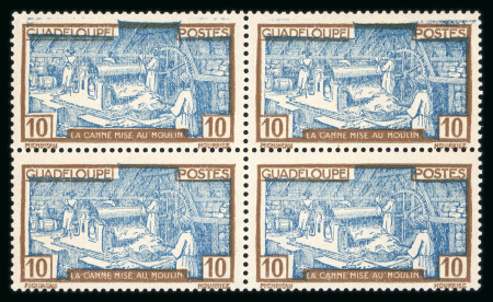 Stamp of Colonies françaises » Guadeloupe 1928, type Canne à sucre Y&T n° 103c variété centre