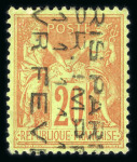 Stamp of France » Préoblitérés 1893, préoblitéré Sage Y&T n°6, 20c brique sur vert