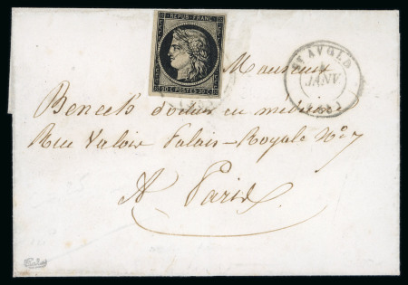Stamp of France » Lettres Classiques 1849, lettre affranchie d'un Y&T n°3 oblitéré cad