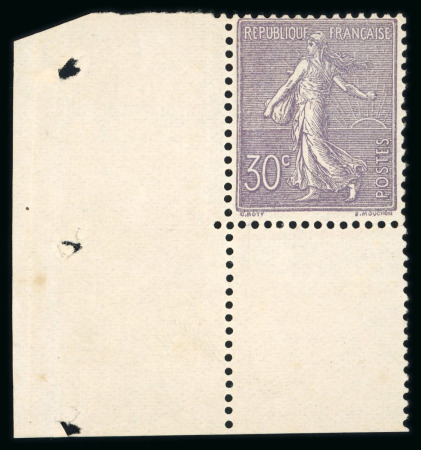 Stamp of France » Émissions à partir de 1900 1903, Semeuse lignée Y&T n°133, 30c lilas, neuf **