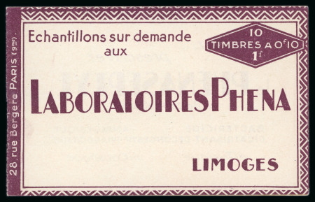 Stamp of France » Carnets 1924-1976, joli lot de 10 carnets différents dont Laboratoires