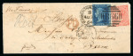 Stamp of Great Britain » 1855-1900 Surface Printed » 1862-64 Small Uncoloured Corner Letters 1864 complete envelope sent from Kibworth Harcourt to Bern