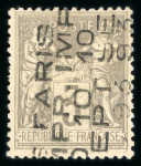 Stamp of France » Préoblitérés 1893, préoblitéré Sage Y&T n°13, 3c gris avec surcharge