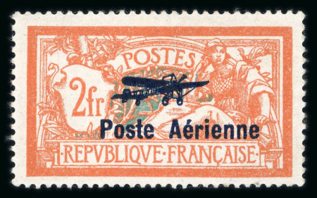 Stamp of France » Poste Aérienne 1927, Merson PA Y&T n°1 et 2 surchargés pour la Poste