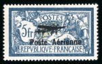 Stamp of France » Poste Aérienne 1927, Merson PA Y&T n°1 et 2 surchargés pour la Poste