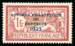 Stamp of France » Émissions à partir de 1900 1923, Merson Y&T n°182, surcharge Congrès Philatélique