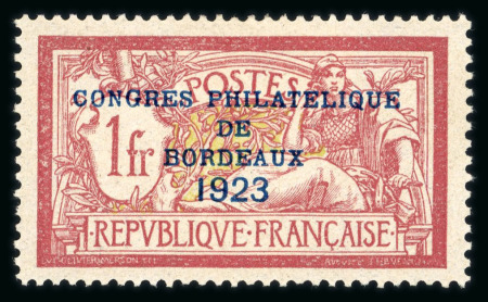 Stamp of France » Émissions à partir de 1900 1923, Merson Y&T n°182, surcharge Congrès Philatélique