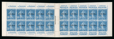 Stamp of France » Carnets 1924, Carnet 192-CA4, semeuse 30c bleu avec surcharge