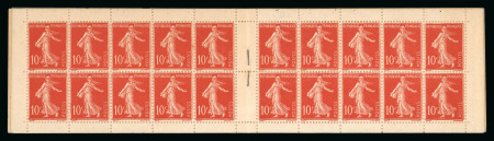 Stamp of France » Carnets 1906, Carnet 135-C1, semeuse 10c rouge chiffres maigres,
