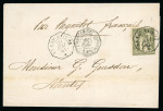 Stamp of Haiti » French Consular Mail 1875-91, group of four covers and a page of stamps
