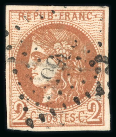 Stamp of France » Emission de Bordeaux 1870 1870, sur 4 plaquettes, ensemble d'une bonne quarantaine