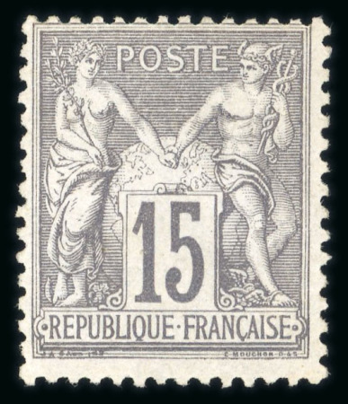 Stamp of France » Type Sage 1876-1900 1876, sur 4 plaquettes, ensemble d'une trentaine de