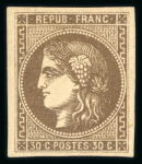 Stamp of France » Emission de Bordeaux 1870 1870, Cérès Bordeaux Y&T n°47, 30c brun, neuf *, très