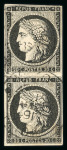 Stamp of France » Lettres Classiques Collections 1829-1851, lot de Cérès non-dentelé composé d'une lettre