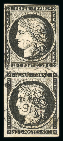 Stamp of France » Lettres Classiques Collections 1829-1851, lot de Cérès non-dentelé composé d'une lettre