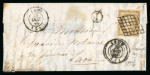 Stamp of France » Lettres Classiques Collections 1829-1851, lot de Cérès non-dentelé composé d'une lettre