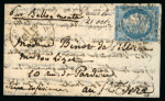 Stamp of France » Ballons Montés 1870, Lettre par Ballon Monté "Le Lafayette" à destination