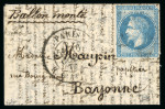 Stamp of France » Ballons Montés 1870, Lettre par Ballon Monté "Le Victor Hugo" à destination