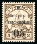 Stamp of Colonies françaises » Togo 1914-1916, Togo Occupation militaire bel ensemble assez