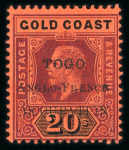 Stamp of Colonies françaises » Togo 1914-1916, Togo Occupation militaire bel ensemble assez