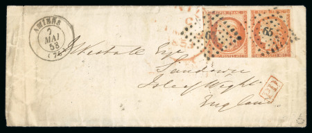 Stamp of France » Lettres Classiques 1853, lettre pour Sandown, Ile de Wight (Angleterre),