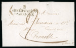 Stamp of France » Lettres Classiques 1835, marque linéaire "B / ARMEE EXPEDre / D'AFRIQUE"