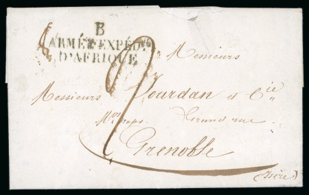 Stamp of France » Lettres Classiques 1835, marque linéaire "B / ARMEE EXPEDre / D'AFRIQUE"