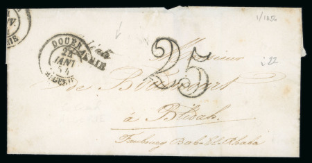 Stamp of Colonies françaises » Algérie 1854-1859, lot de 2 lettres, la première avec cursive