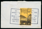 Stamp of Olympics » 1912-1916 Intervening Championships 1914 Second Russian Olympiad in Riga publicity vignette tied to reverse of envelope by "XXe ANNIVERSAIRE DU RETABLISSEMENT DES JEUX OLYMPIQUES 1894-1914" black cachet