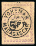 Stamp of Colonies françaises » Madagascar (Poste française) 1891, 5 Francs timbre de l'émission chiffres de 1891